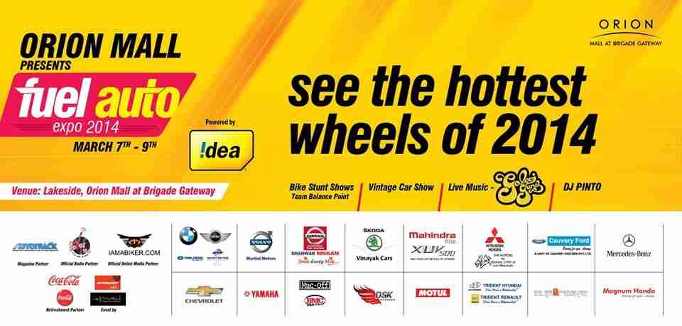 Fuel Auto Expo 2014 at Orion Mall Bangalore