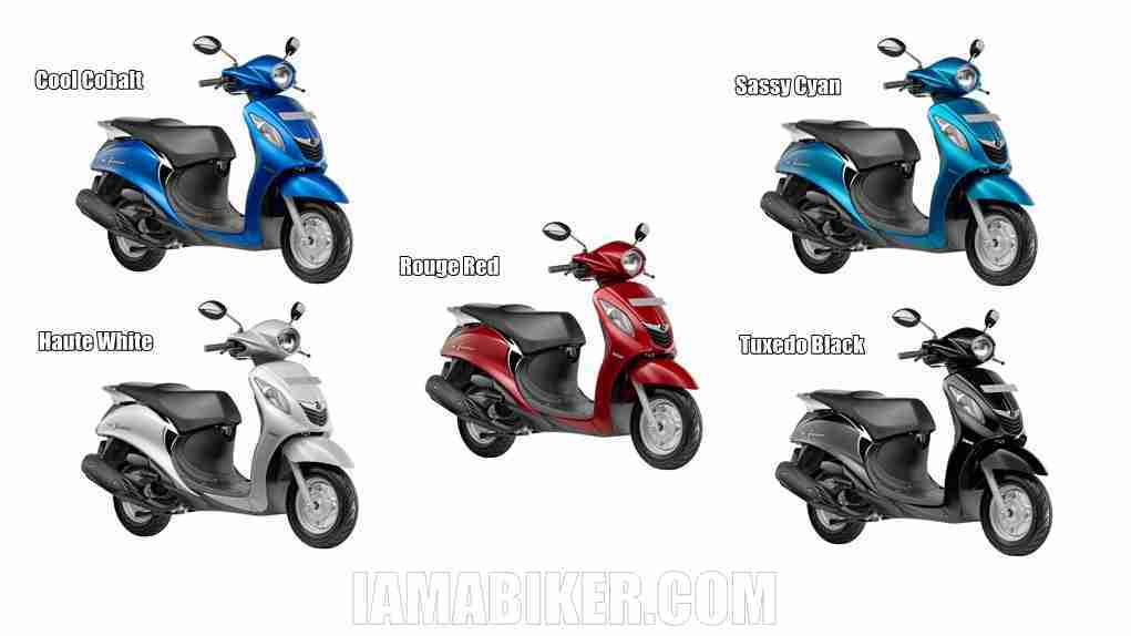 Yamaha Fascino all colour options