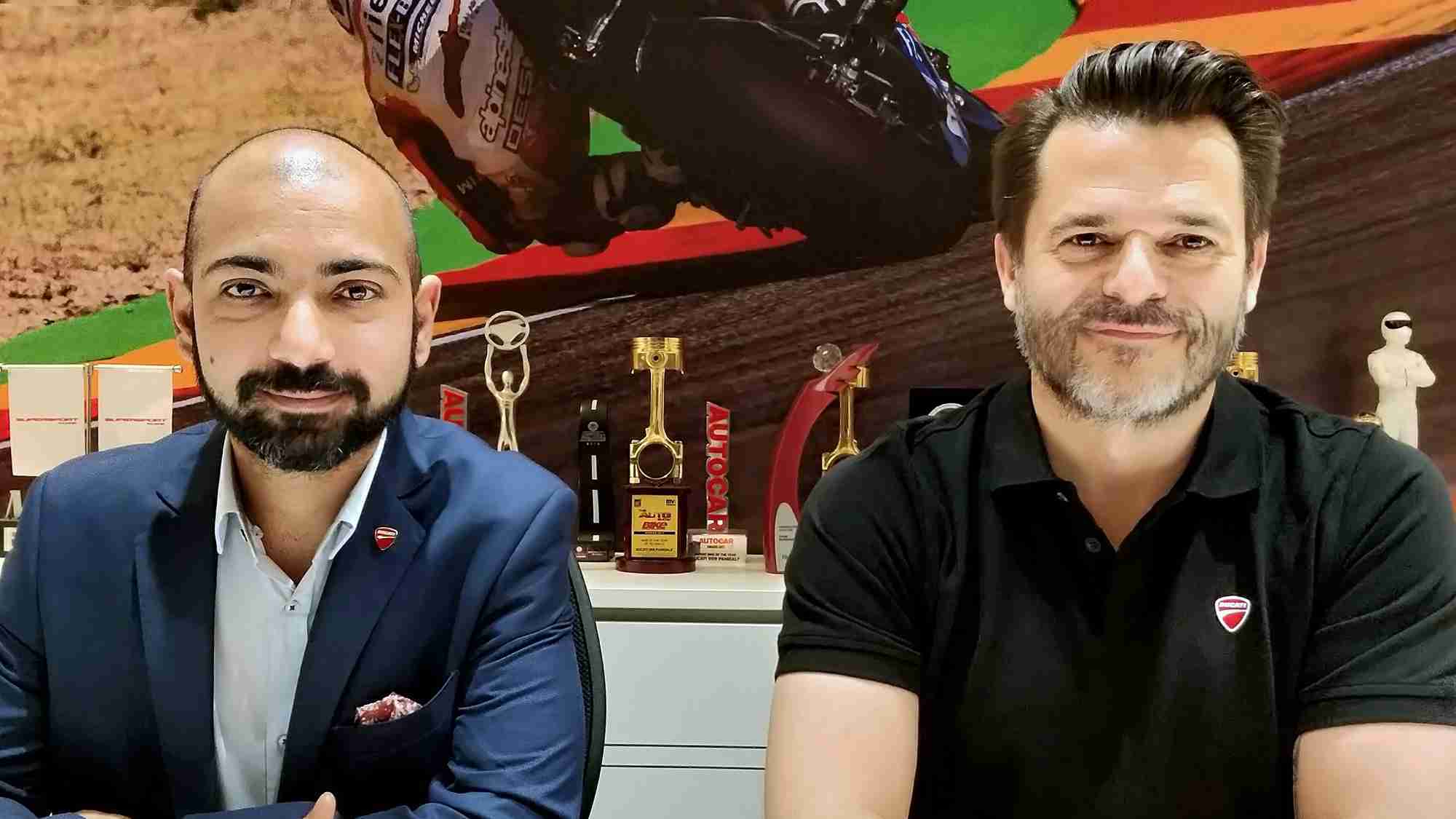 Siddhartha Varma, Director - Marketing with Sergi Canovas, Managing Director, Ducati India