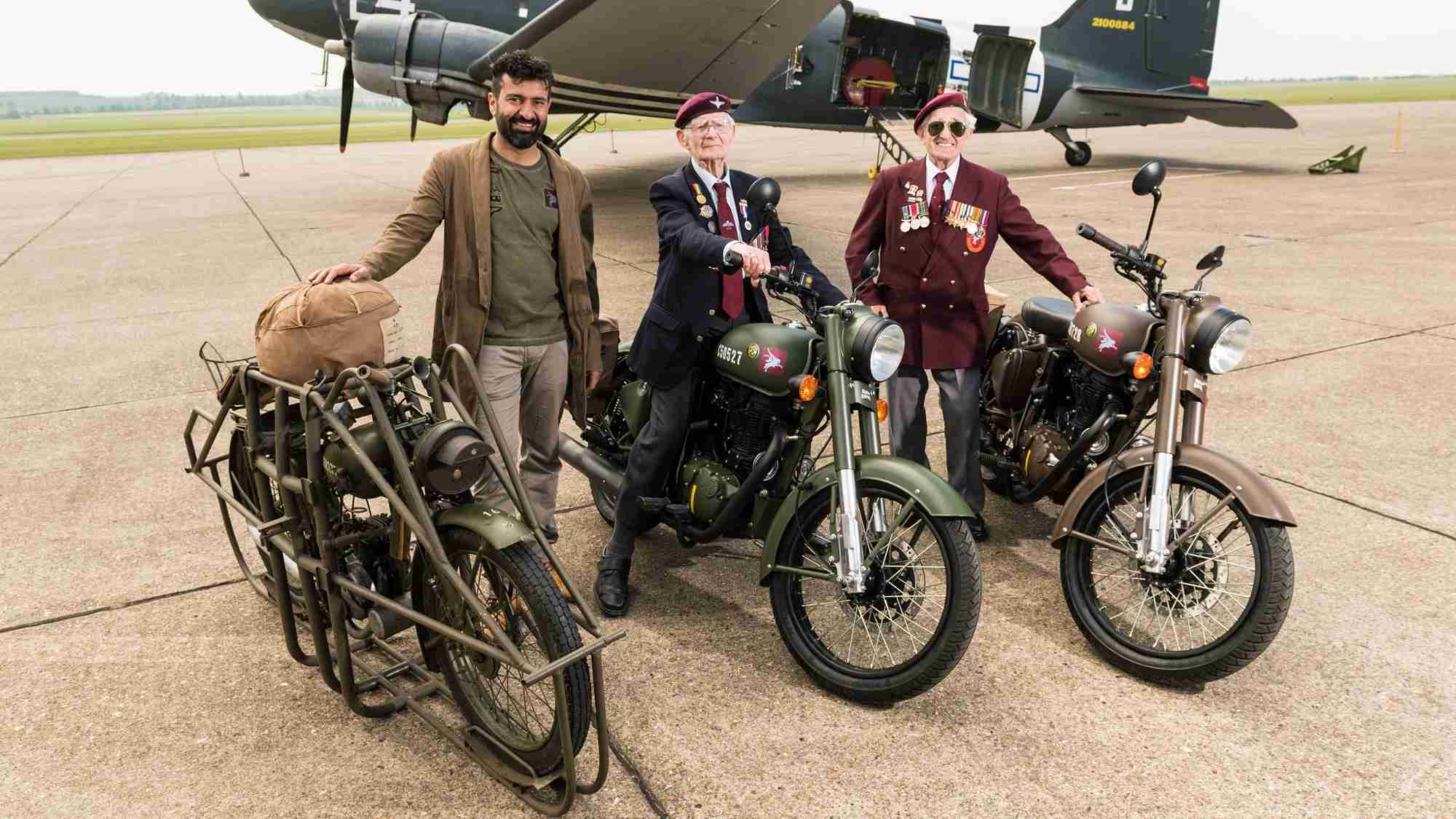 Siddhartha Lal and Battle of Arnhem veterans Fred Glover and John Jeffries