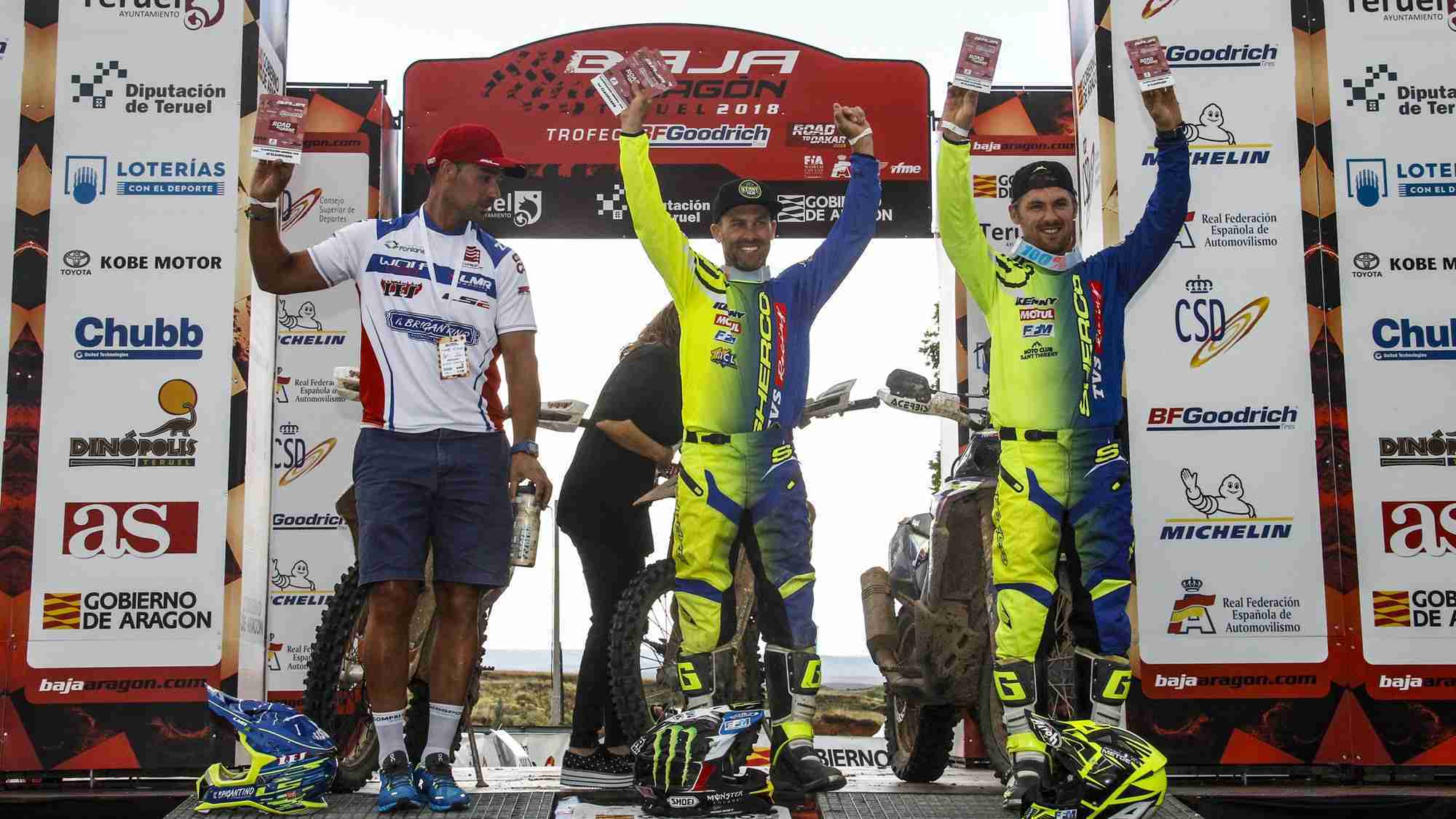 Michael Metge of Sherco TVS Rally Team wins the Baja Aragon