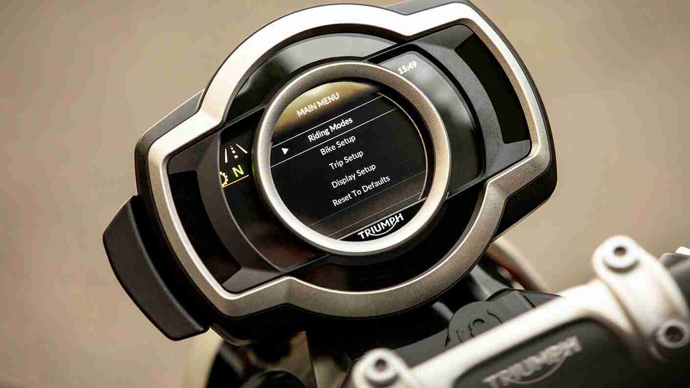Triumph Scrambler 1200 XC TFT dash