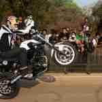 Chris Pfeiffer explains a wheelie