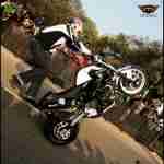 Chris Pfeiffer explains a wheelie