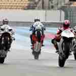 Michael Schumacher, Pol Espargaro, Randy Mamola, John McGuinness and Keith Flint at the Paul Ricard circuit