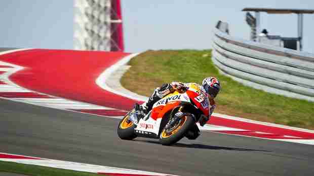 marc marquez Honda MotoGP testing Austin day 1 report