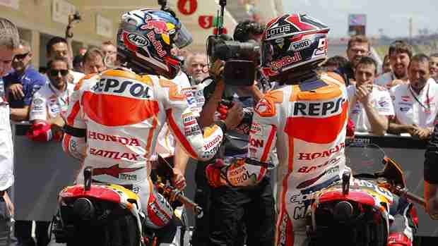 marc marquez motogp austin cota with dani pedrosa