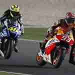 Valentino Rossi Marc Marquez battle