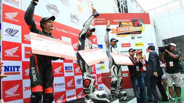 Winners of Honda One Make Race- Round 1- CBR 250 R category