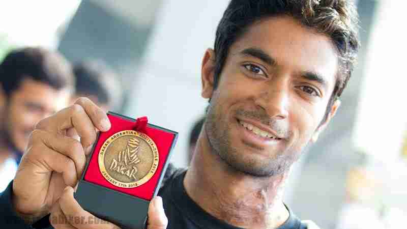 cs santosh back in india after dakar