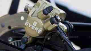 Pulsar RS 200 back brake calliper close up