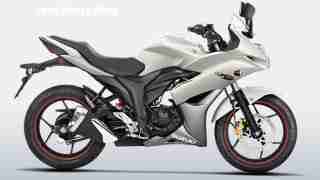 Suzuki Gixxer SF colour option pearl mirage white