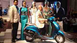 New Yamaha Fascino scooter launch blue colour