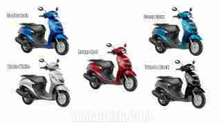 Yamaha Fascino all colour options