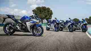 Yamaha R3 along with R125 R6 and R1