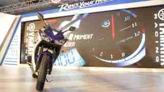 Yamaha YZF-R3 on stage at launch