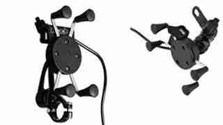 Spider mobile mount for bikes with charger