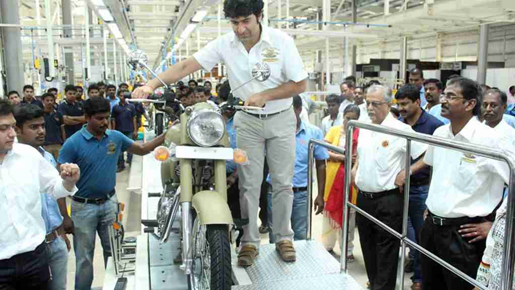 Royal Enfield factory Vallam Vadagal near Chennai