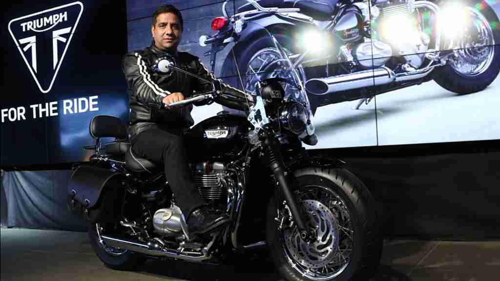 Vimal Sumbly 2018 Triumph Bonneville Speedmaster launch