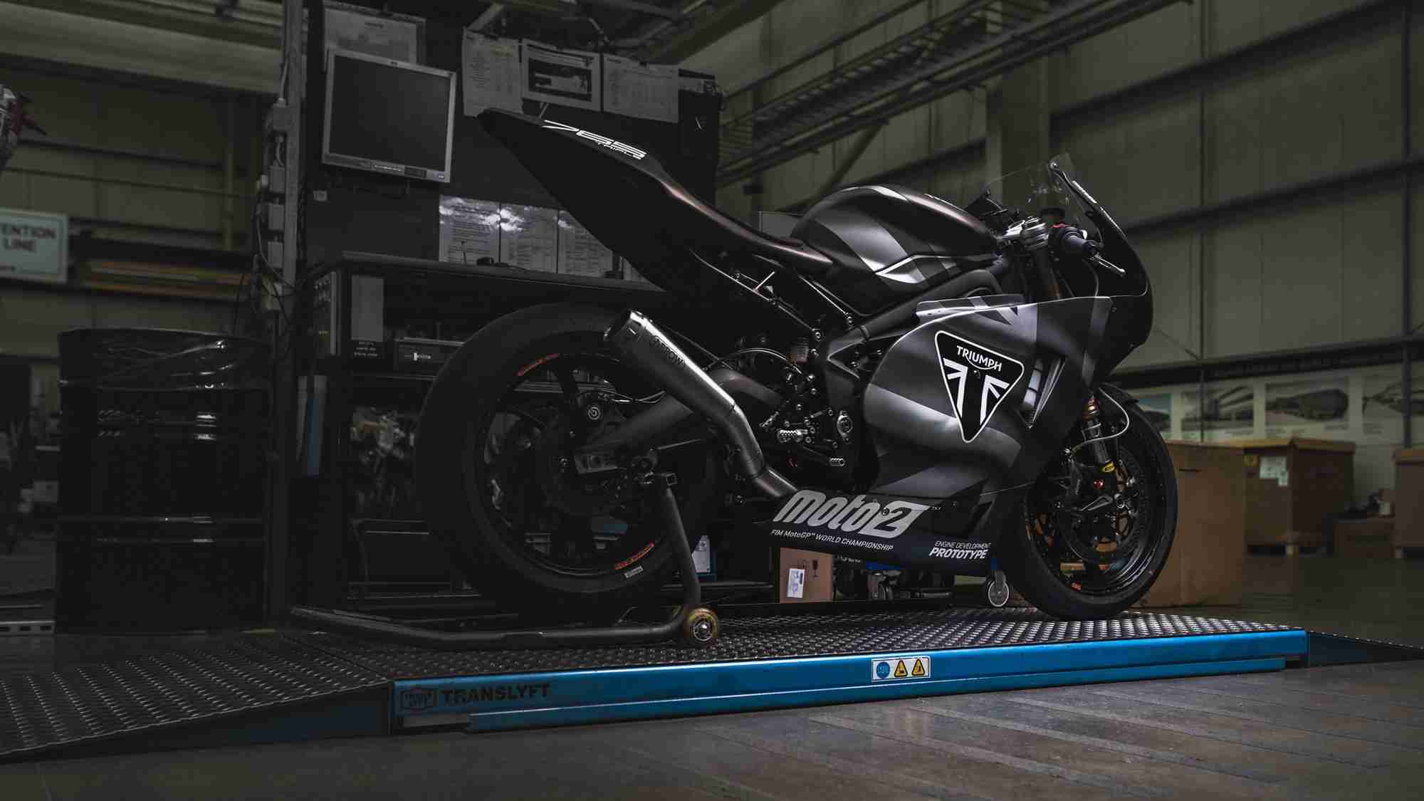 Triumph Moto2 engine race ready version showcased