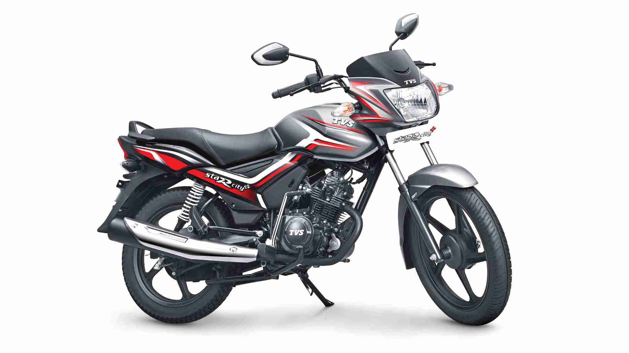 TVS StaR City+ Grey Black Dual Tone colour option