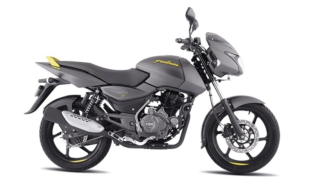 Bajaj Pulsar 150 Neon with tank extensions