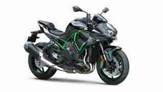 Kawasaki Z H2 HD wallpaper Steel grey with green trellis frame