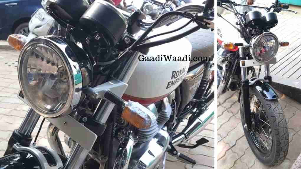 Royal Enfield Interceptor 650 with clear lens headlamp