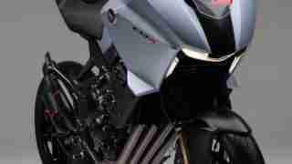 Honda CB4X concept front forks and exhaust pipe