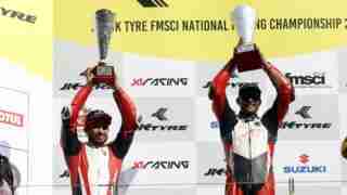 Ducati India’s Rajini Krishnan and Dilip Lalwani bagged 1st & 2nd position at JK Tyre FMSCI Indian National Racing Championship 2019- Race 2 on Panigale V4
