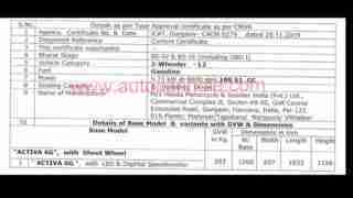 Honda Activa 6G leaked specs