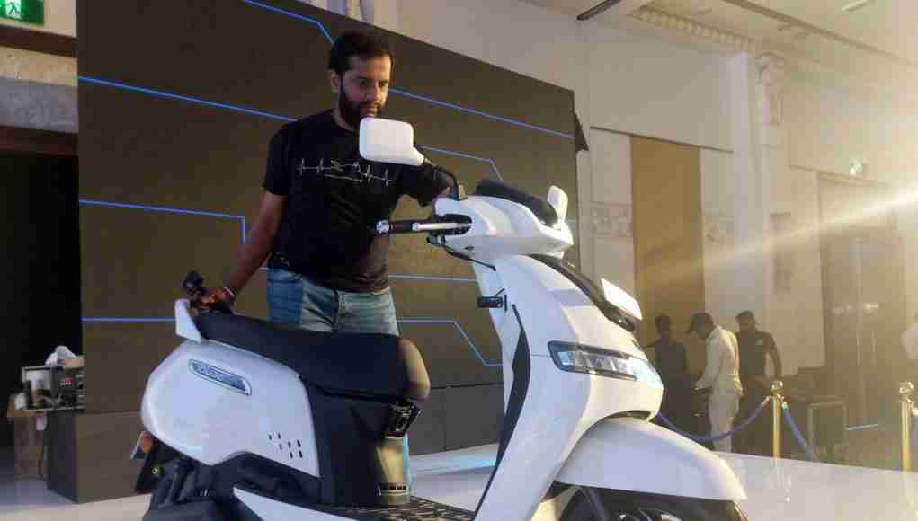 TVS iQUBE electric scooter alloy wheel and size