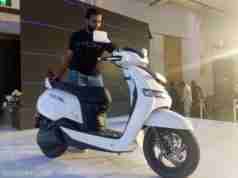 TVS iQUBE electric scooter alloy wheel and size
