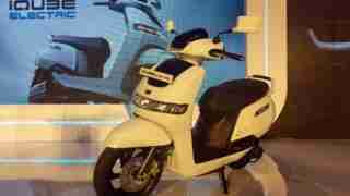 TVS iQUBE electric scooter front suspension and front disc brake