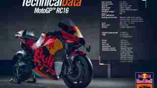 2020 KTM RC16 MotoGP bike specifications