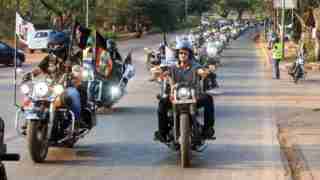 Harley Owners Group in Goa at the parade held as part of 8th India H.O.G. Rally