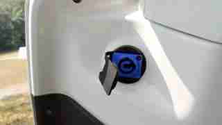 TVS iQube electric scooter charging port