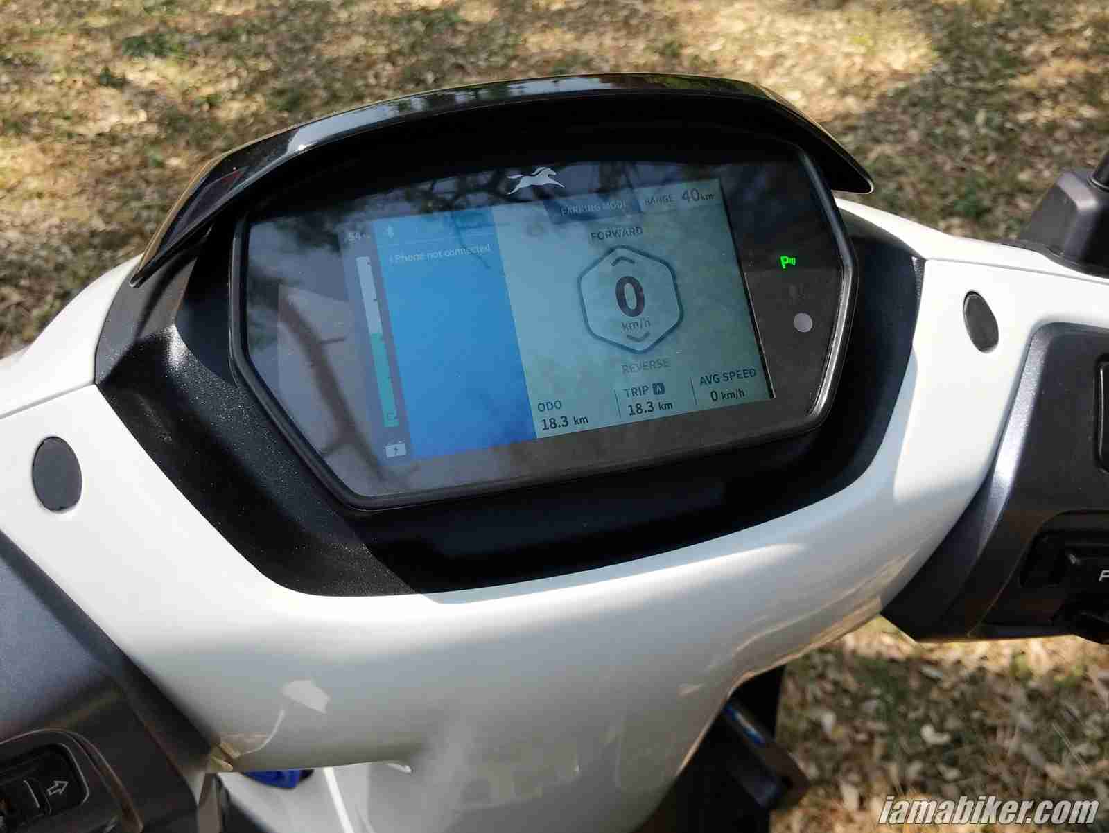 TVS iQube electric scooter digital meter