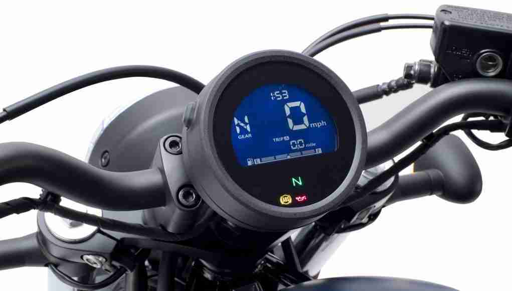 2020 Honda Rebel 500 digital meter