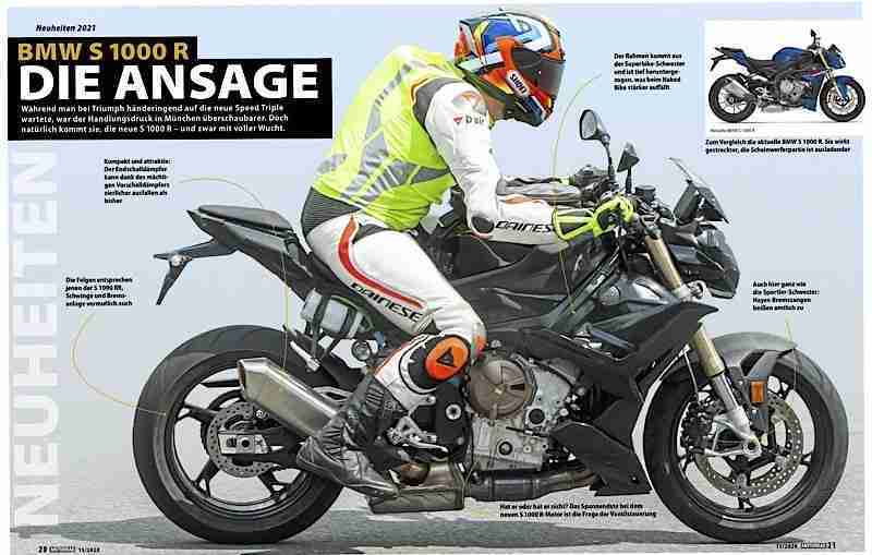 2021 BMW S 1000 R Spy Images