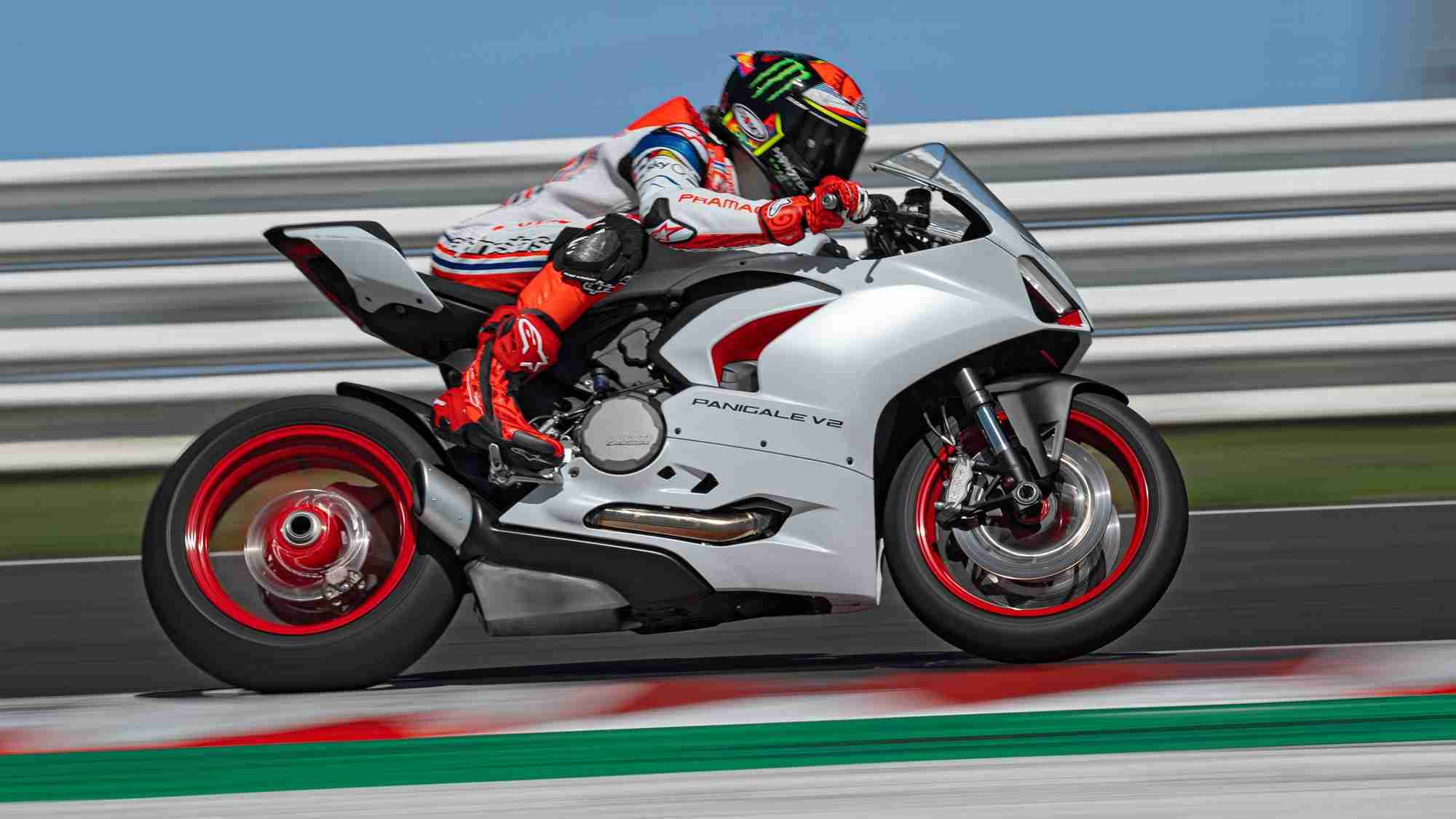 Ducati Panigale V2 White Rosso livery