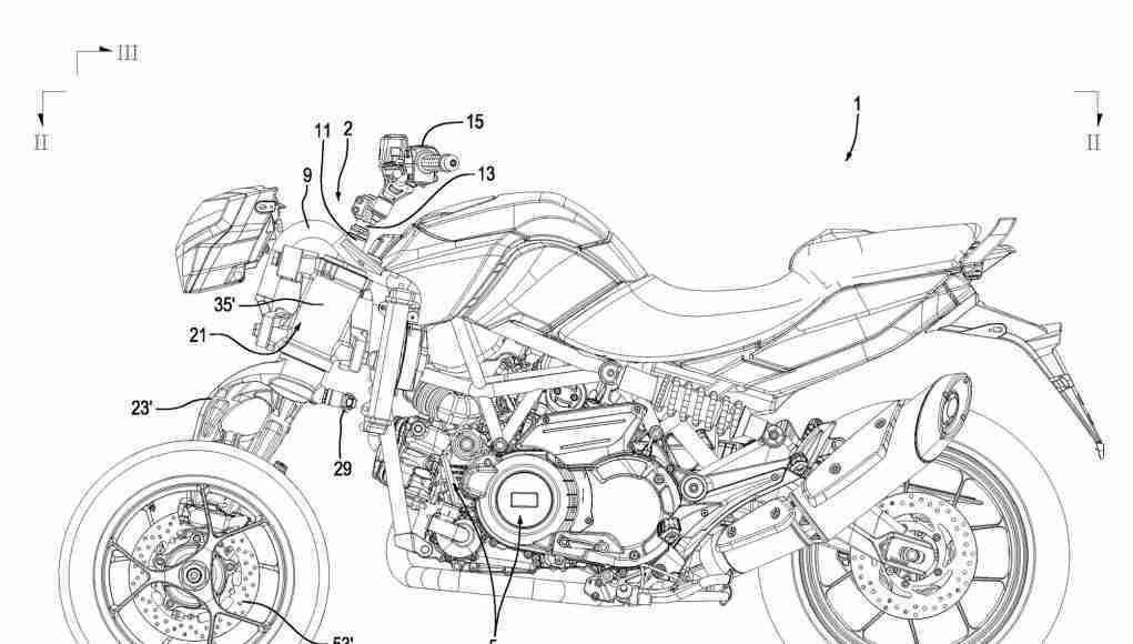 Aprilia Three Wheeled Motorcycle Patent