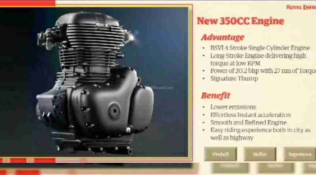 Royal Enfield Meteor 350 Engine