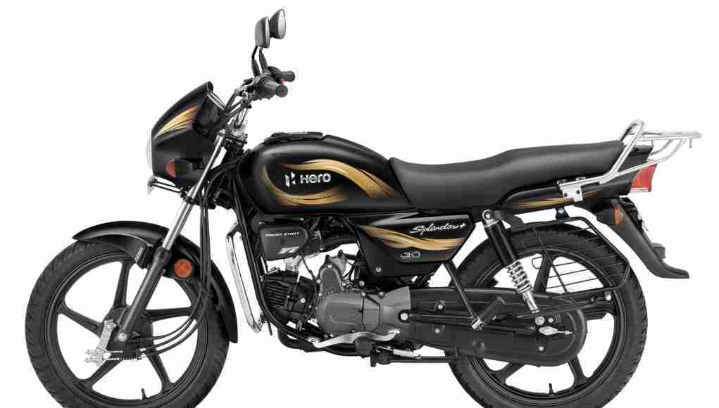 Hero Splendor+ Black and Accent in Firefly Golden