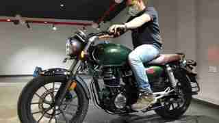 Honda H'ness CB 350 with rider