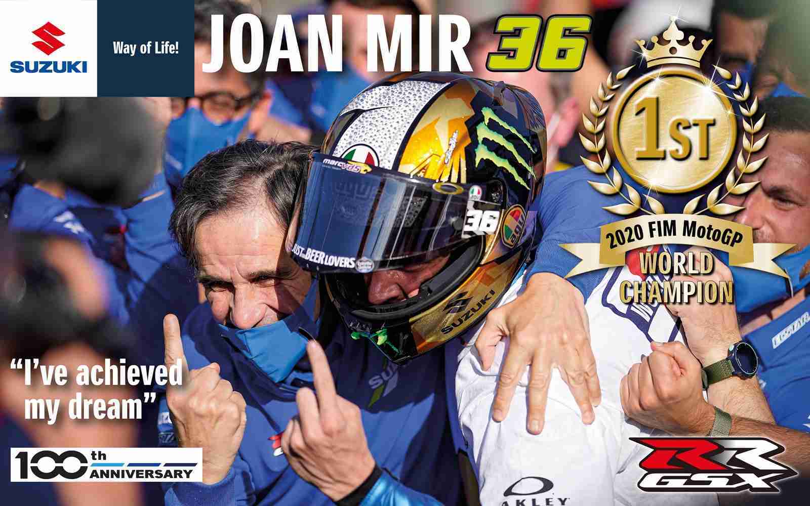 Joan Mir Suzuki 2020 MotoGP Champion