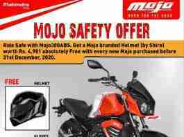 Mahindra Mojo Offers Free Shiro Helmet