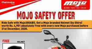 Mahindra Mojo Offers Free Shiro Helmet