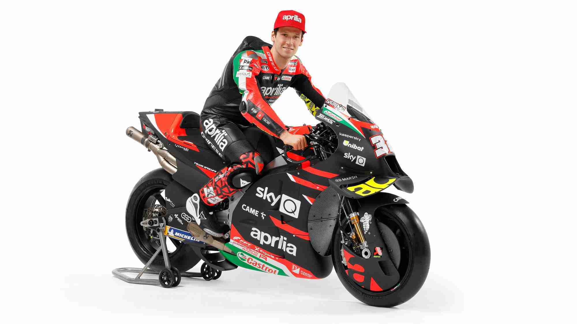Lorenzo Savadori with 2021 Aprilia RS-GP
