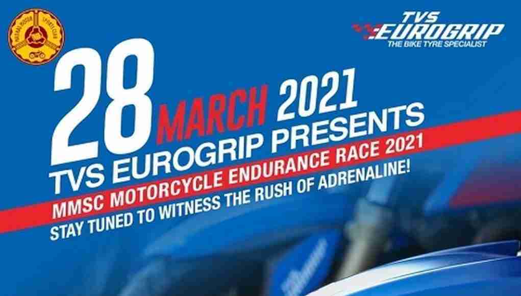 MMSC Motorcycle Endurance Race 2021 to be entirely on TVS Eurogrip tyres